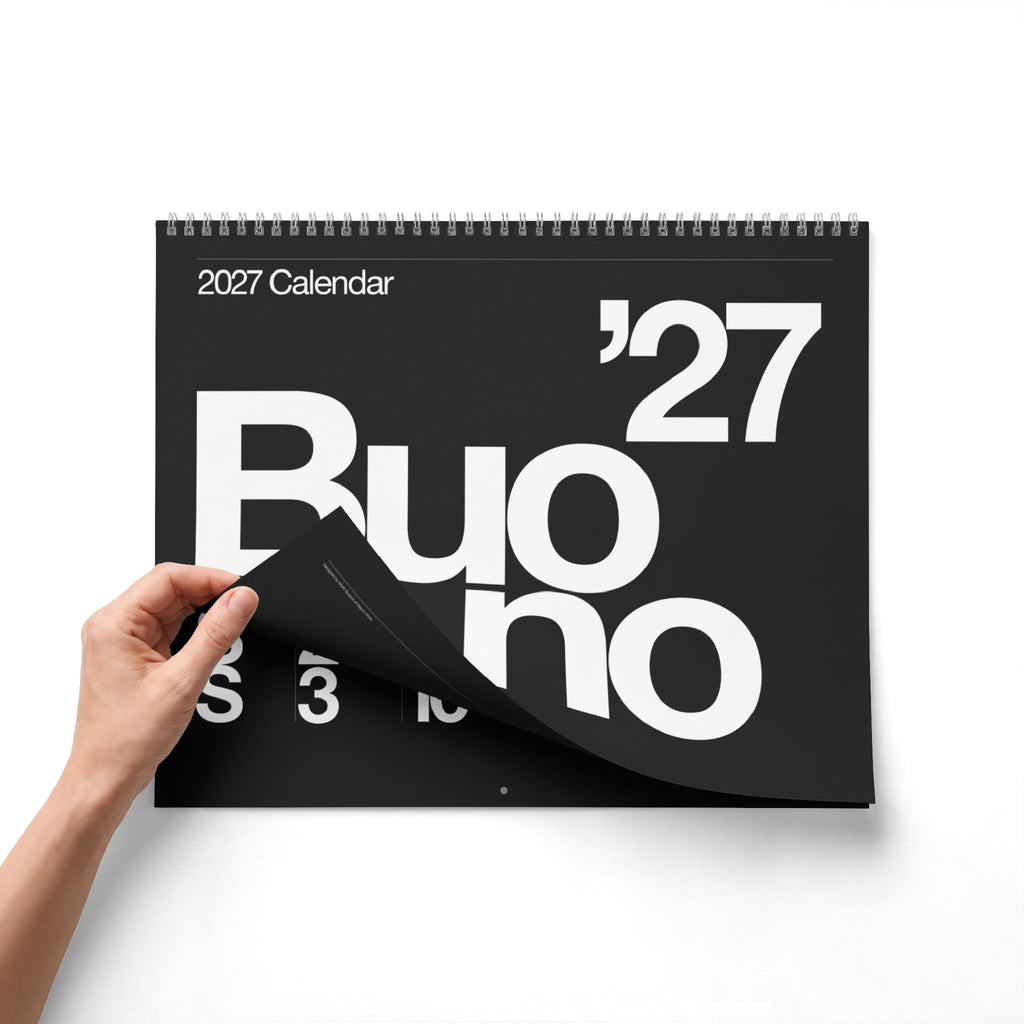 Buono 27 - Wall Calendar 2027 - Black
