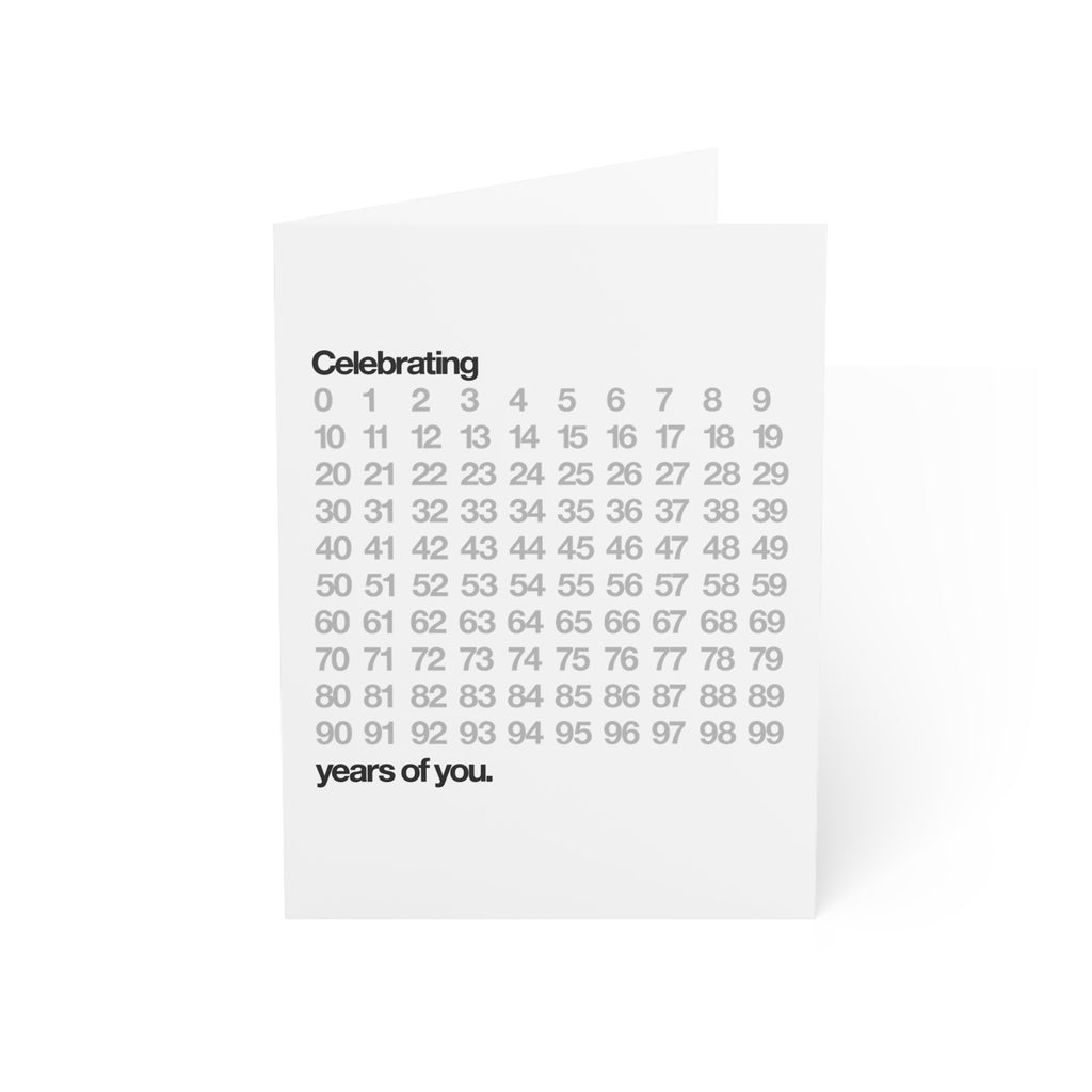 Anno Dopo Anno - Birthday Card - White