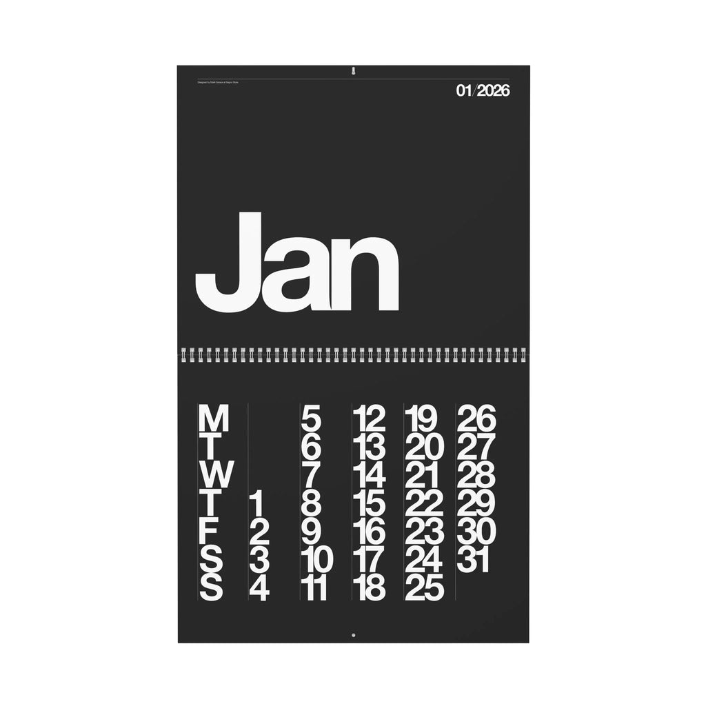 Buono 26 - Wall Calendar 2026 - Black