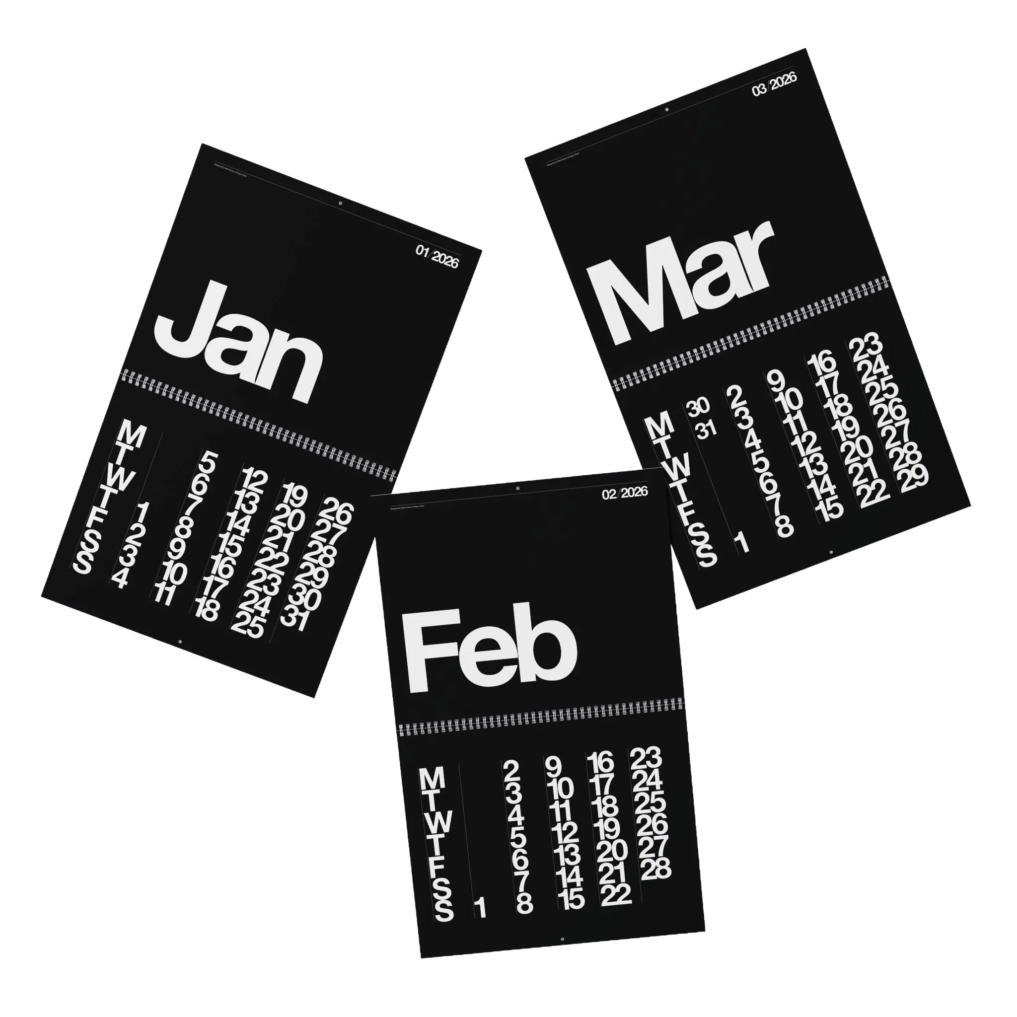 Buono 26 - Wall Calendar 2026 - Black