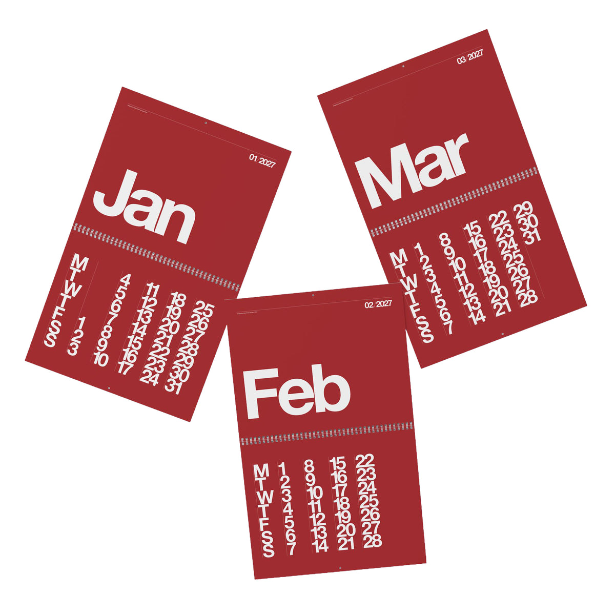 Buono 27 - Wall Calendar 2027 - Red