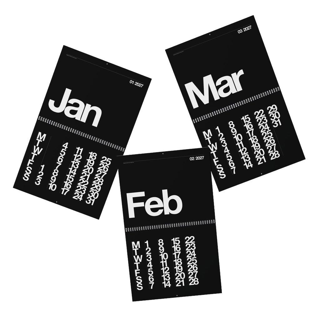 Buono 27 - Wall Calendar 2027 - Black