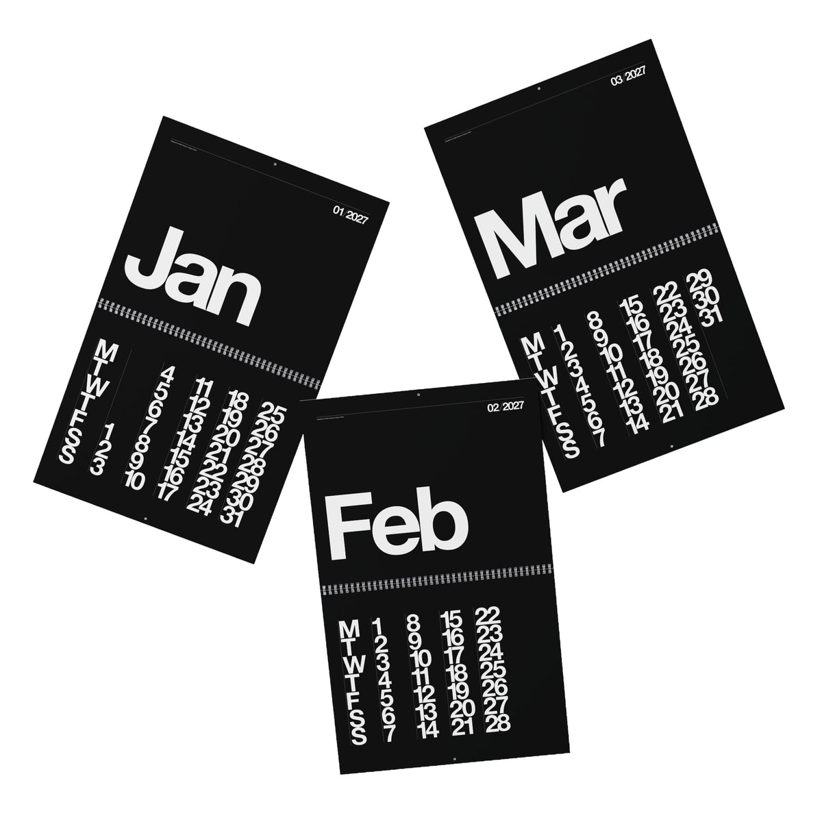 Buono 27 - Wall Calendar 2027 - Black