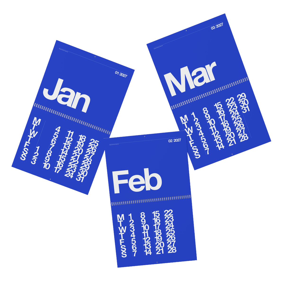 Buono 27 - Wall Calendar 2027 - Hyperlink Blue