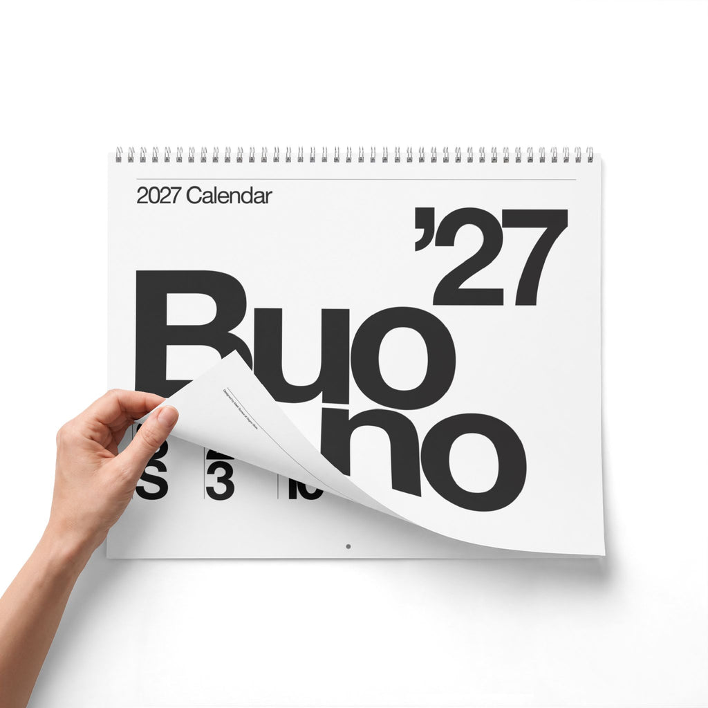 Buono 27 - Wall Calendar 2027 - White
