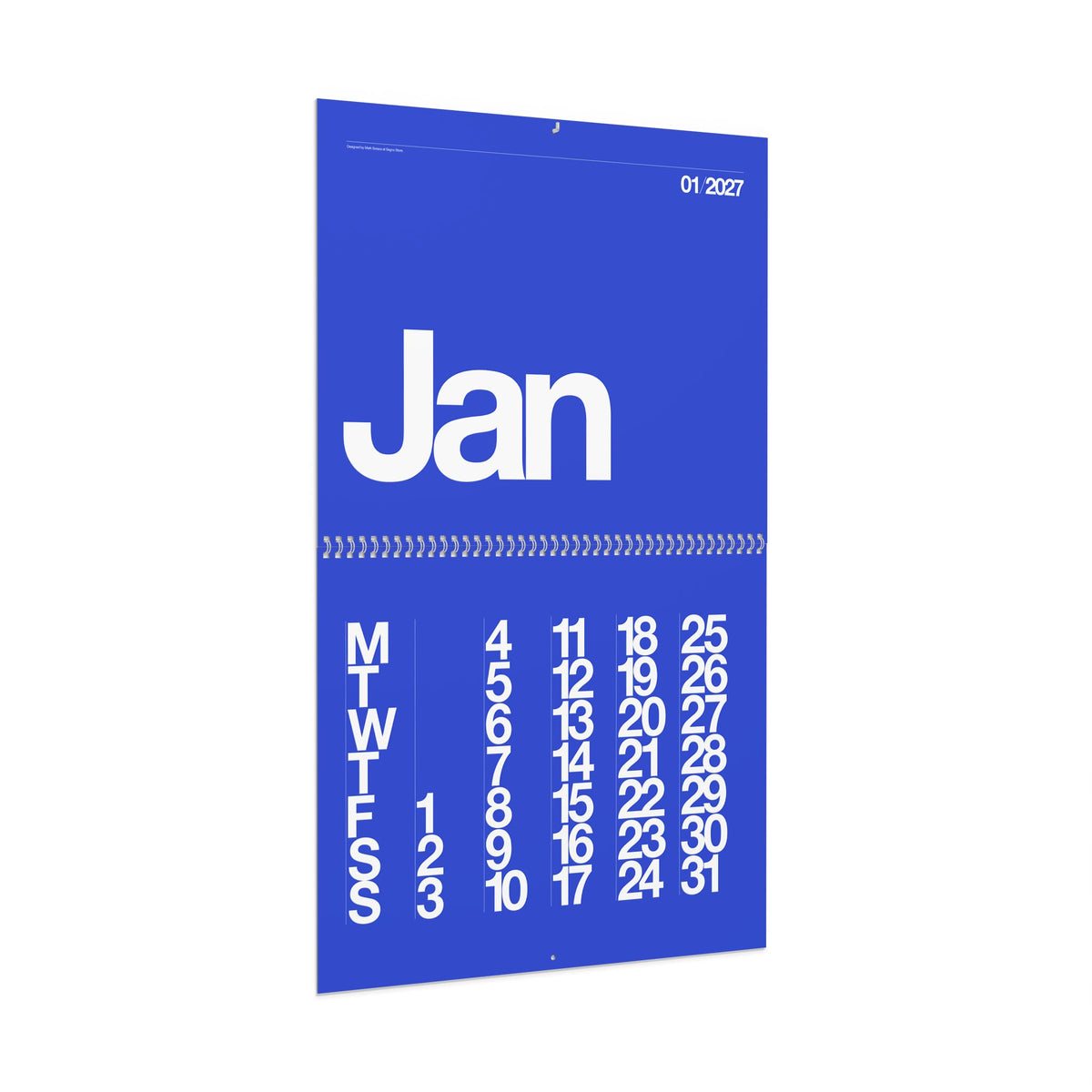 Buono 27 - Wall Calendar 2027 - Hyperlink Blue