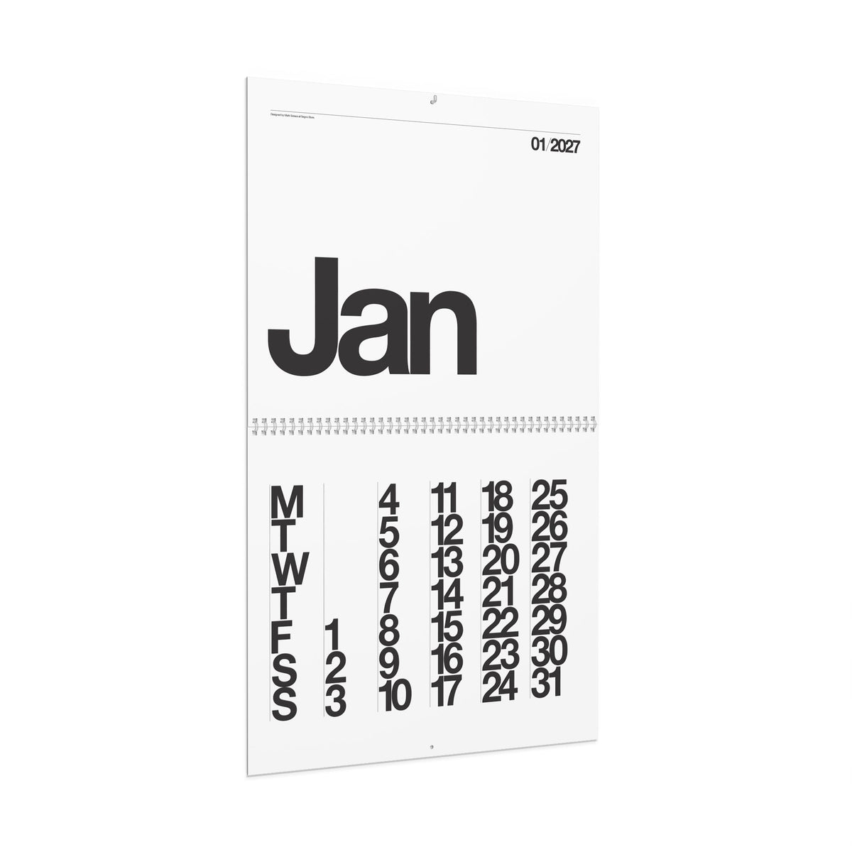 Buono 27 - Wall Calendar 2027 - White
